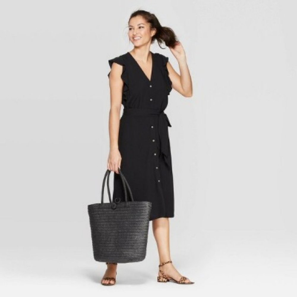 A New Day black midi dress, XL, NWT
